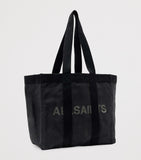 AllSaints Layo tote bag organic cotton canvas, imported from the UK