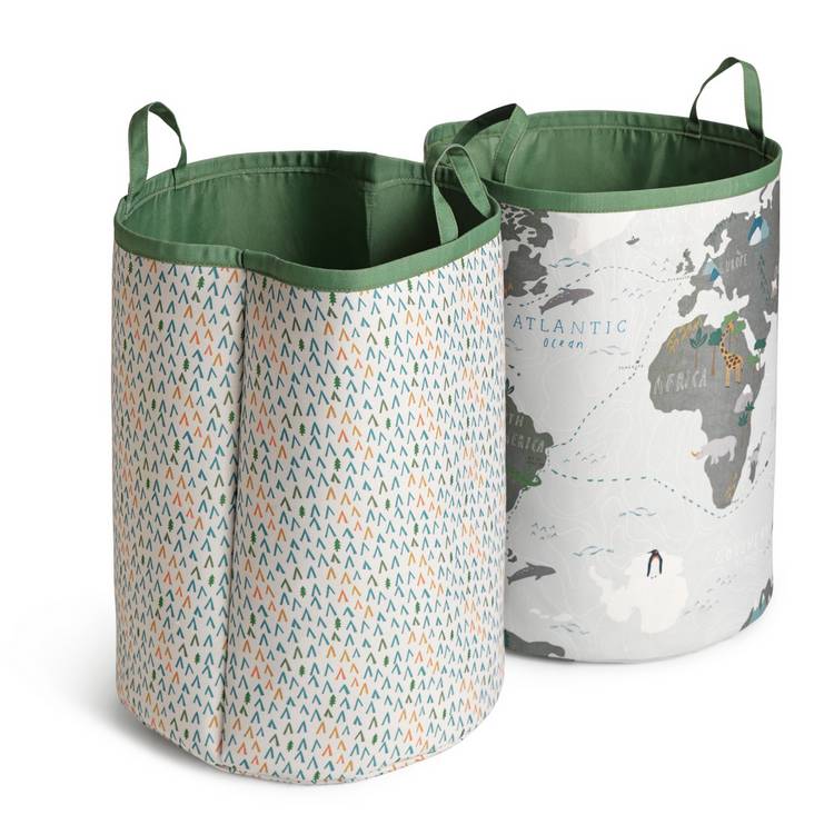 Habitat world map laundry bag set 124L, imported from the UK