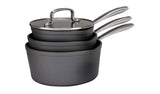 Habitat 3 Piece Hard Anodised Aluminium Saucepan Set GOODS Argos