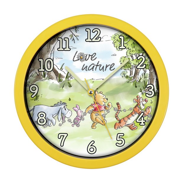 Disney Winnie the Pooh wall clock 25cm, imported from the UK