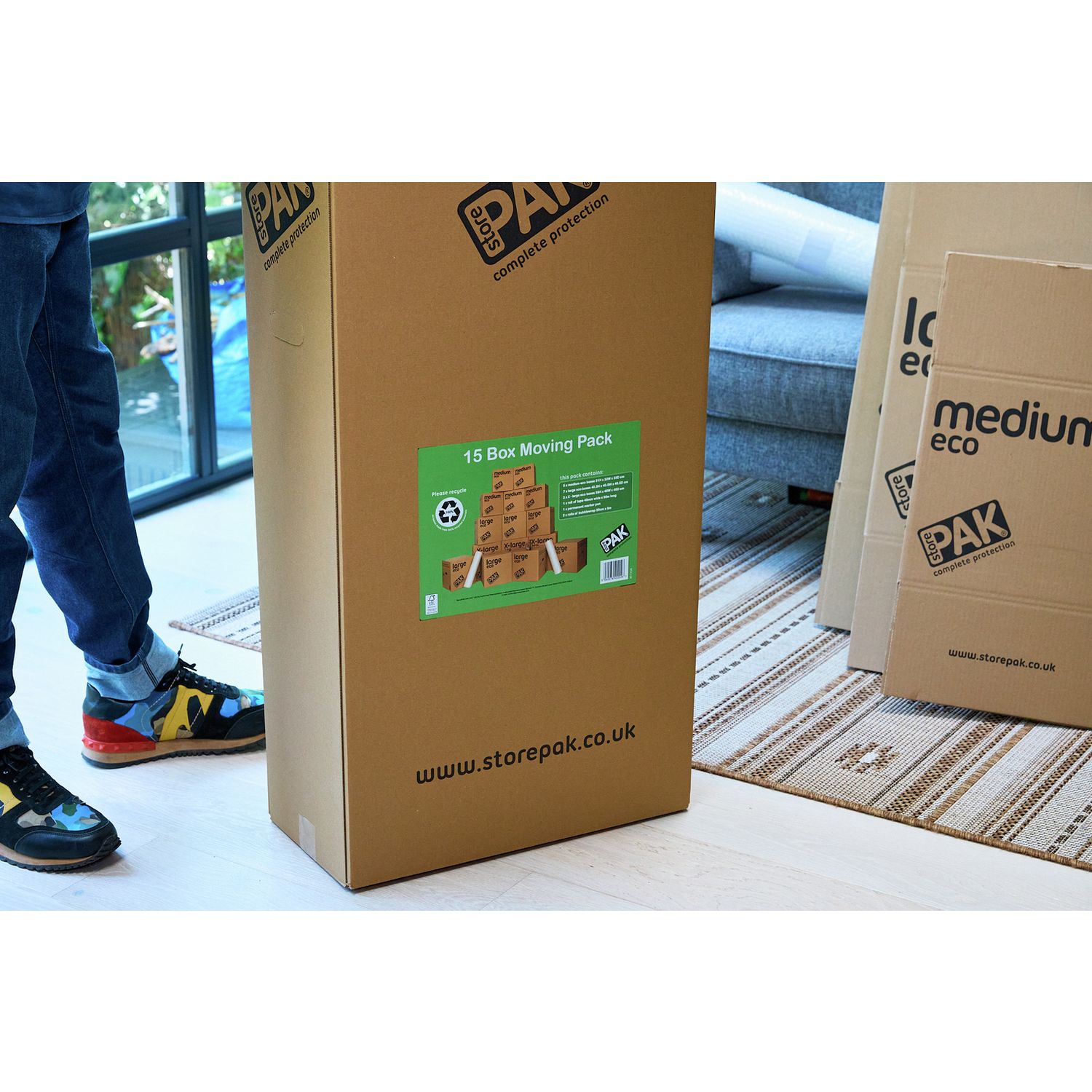 StorePAK eco moving boxes set of 15, imported from the UK