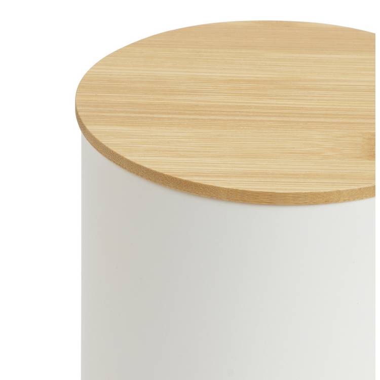 Habitat embossed text canisters white pack of 3 (British brand)