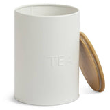 Habitat embossed text canisters white pack of 3 (British brand)