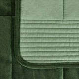 Habitat velvet quilted bedspread green king (British brand)