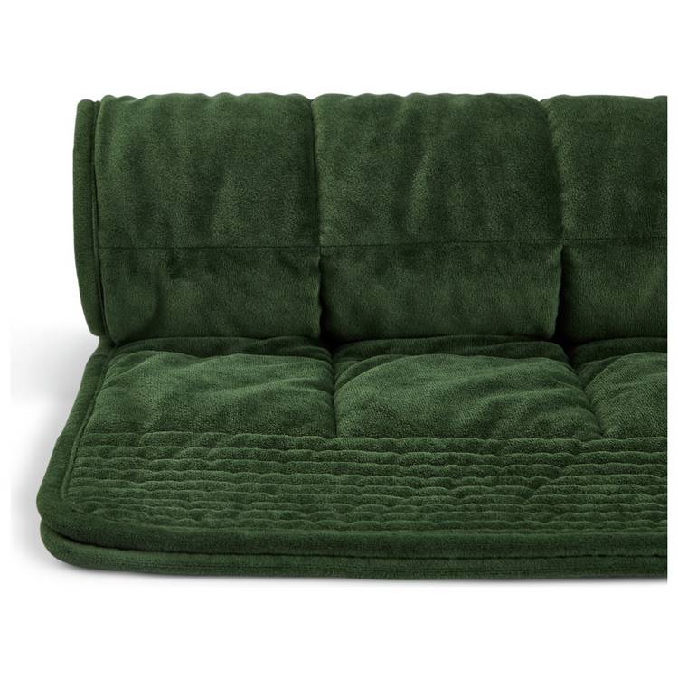 Habitat velvet quilted bedspread green king (British brand)
