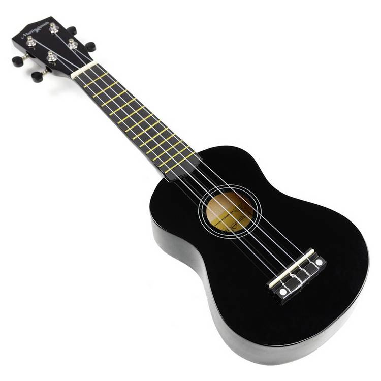 Martin Smith soprano ukulele 21-inch beginner pack black (British brand)