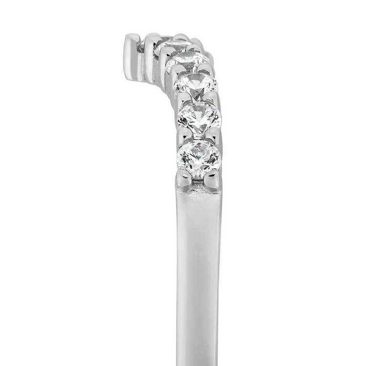 Revere sterling silver wishbone ring cubic zirconia (British brand)