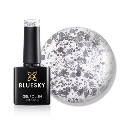 Superdrug Bluesky Gel Polish Silver Flakes- Buy online at McGrocer