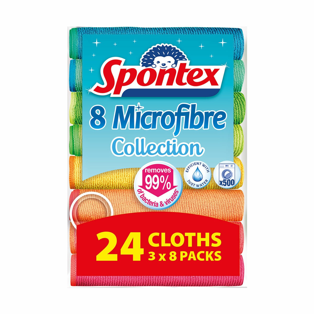 Spontex microfibre cloths 24 pack (British brand)