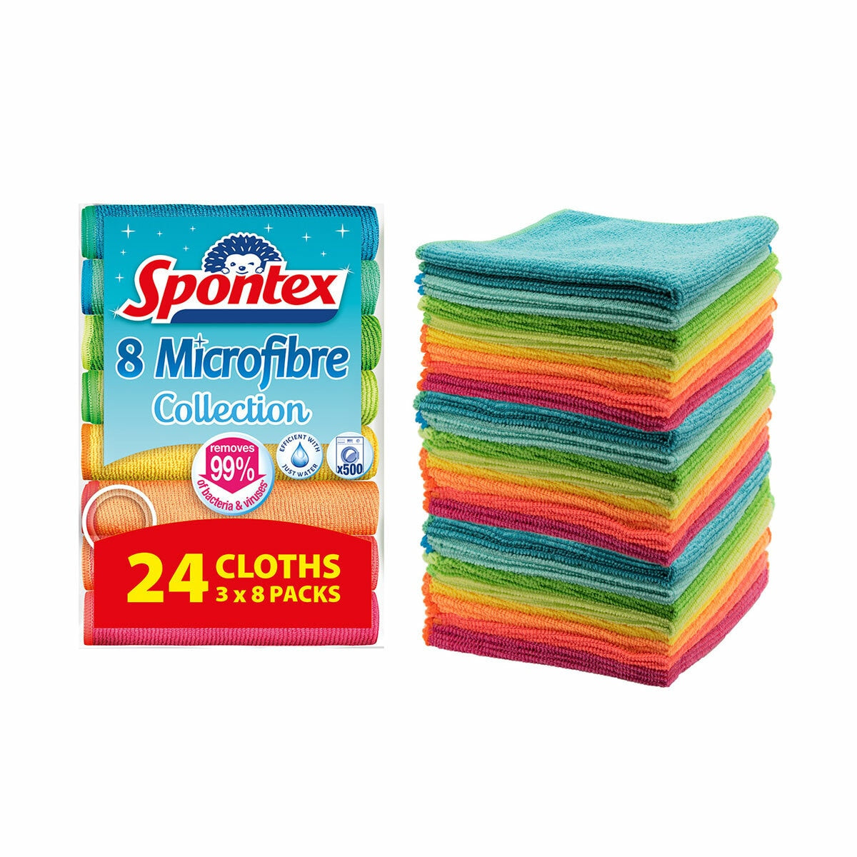 Spontex microfibre cloths 24 pack (British brand)