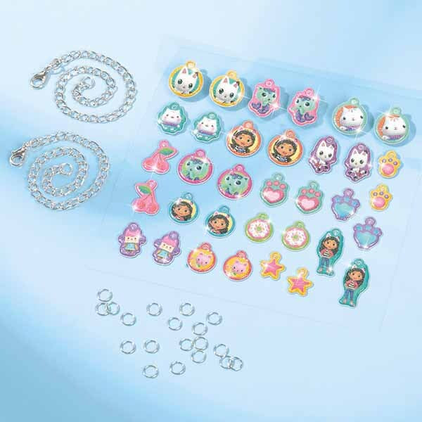 Totum Gabbys Dollhouse glitter charm bracelet craft kit, UK version