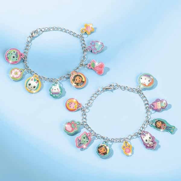 Totum Gabbys Dollhouse glitter charm bracelet craft kit, UK version
