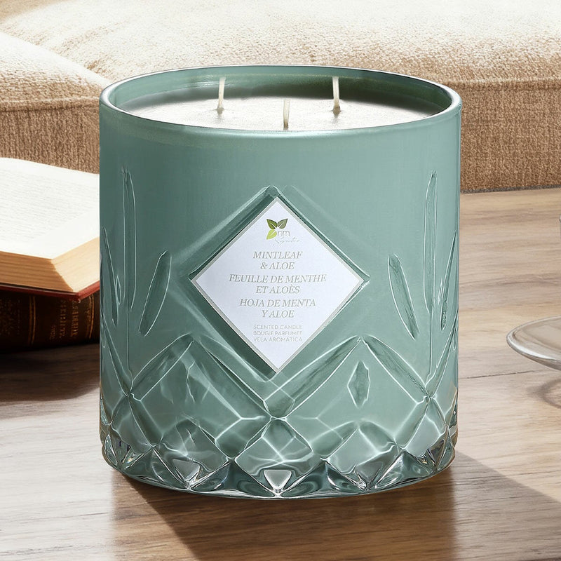 Nature's Mark scented glass candle 1.58kg, imported from the UK