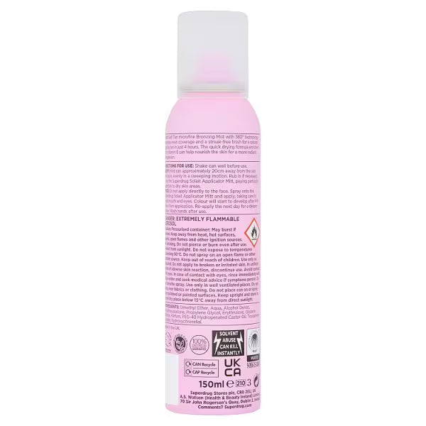 Solait Self Tan Mist Medium 150ml (British brand)