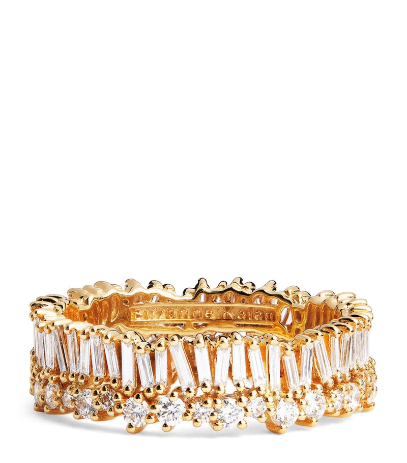 Suzanne Kalan yellow gold diamond eternity ring, UK version