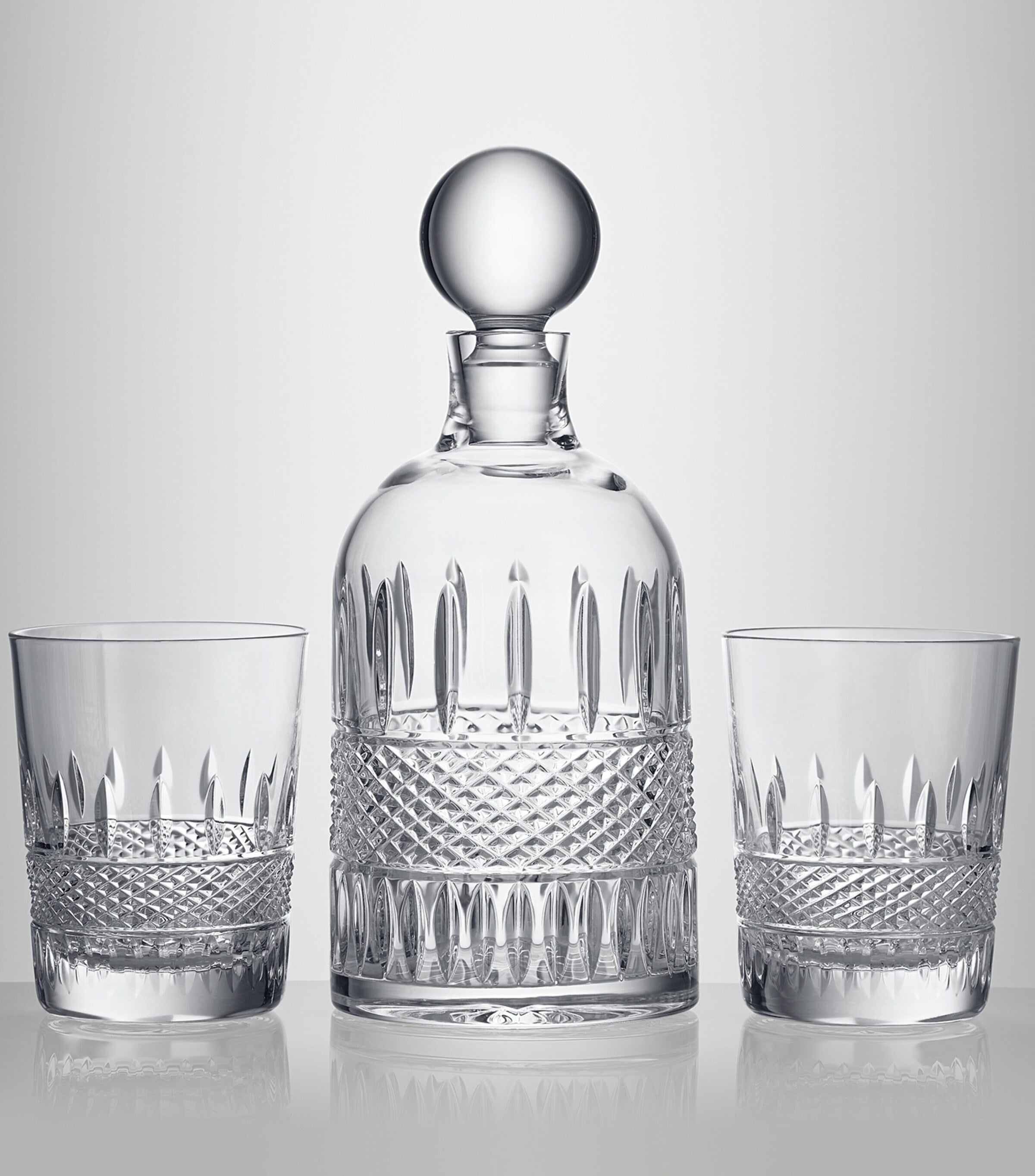 Waterford Crystal Mastercraft Irish Lace decanter set with tumblers (British brand)