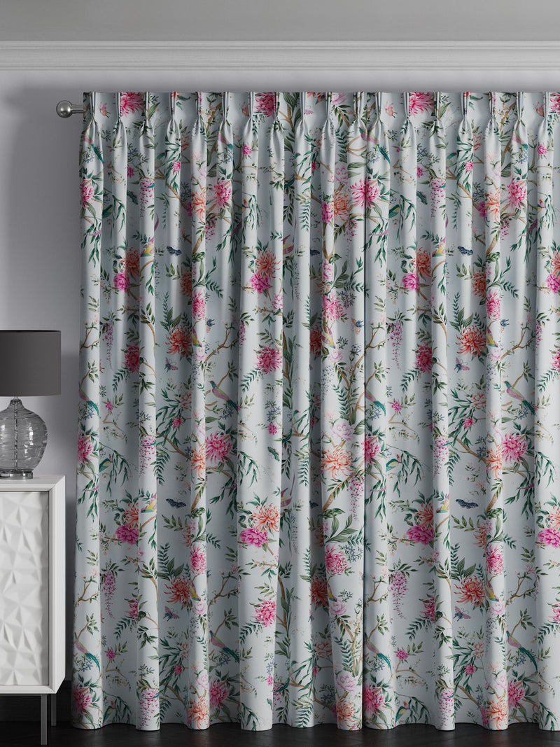 Duck Egg Blue Emporium made to measure curtains, imported from the UK
