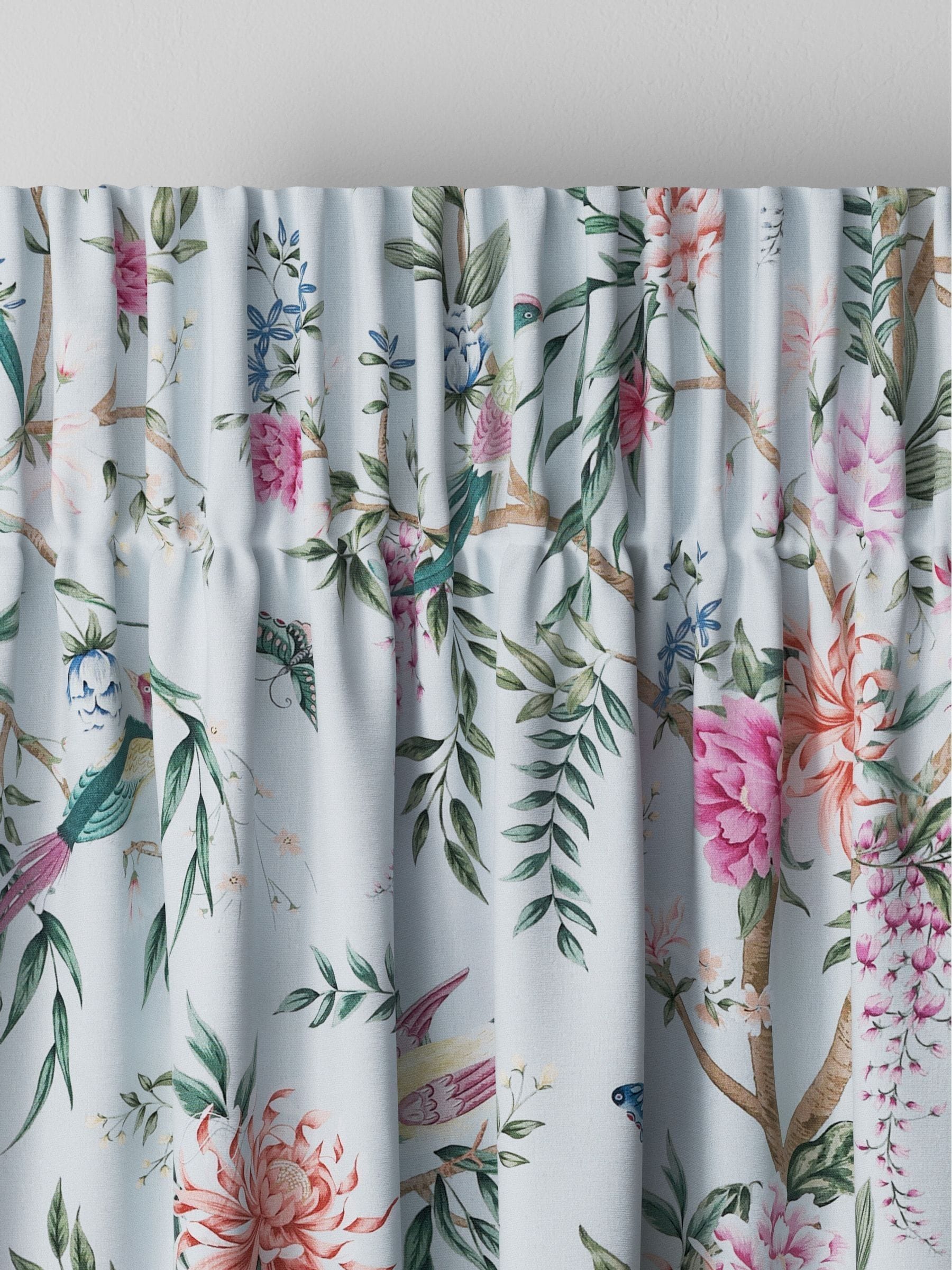 Duck Egg Blue Emporium made to measure curtains, imported from the UK