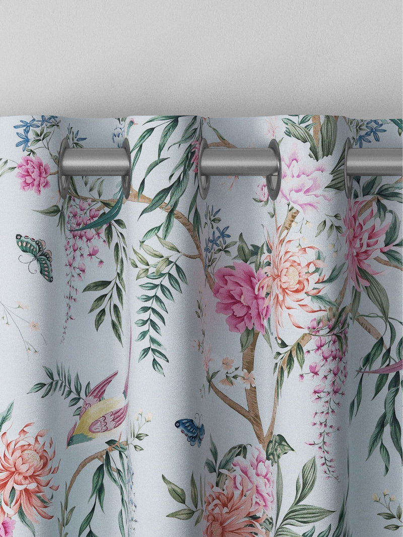 Duck Egg Blue Emporium made to measure curtains, imported from the UK