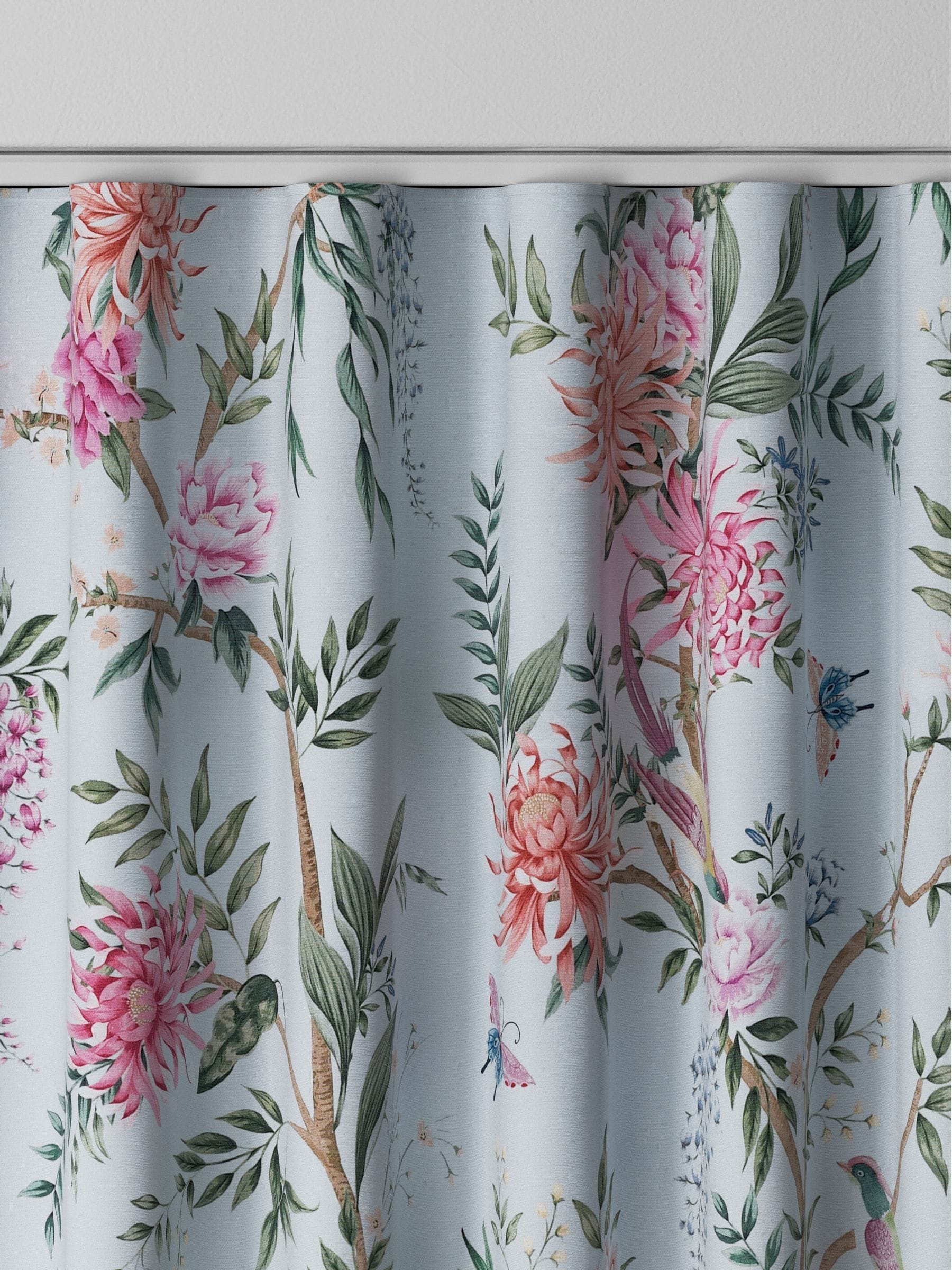 Duck Egg Blue Emporium made to measure curtains, imported from the UK