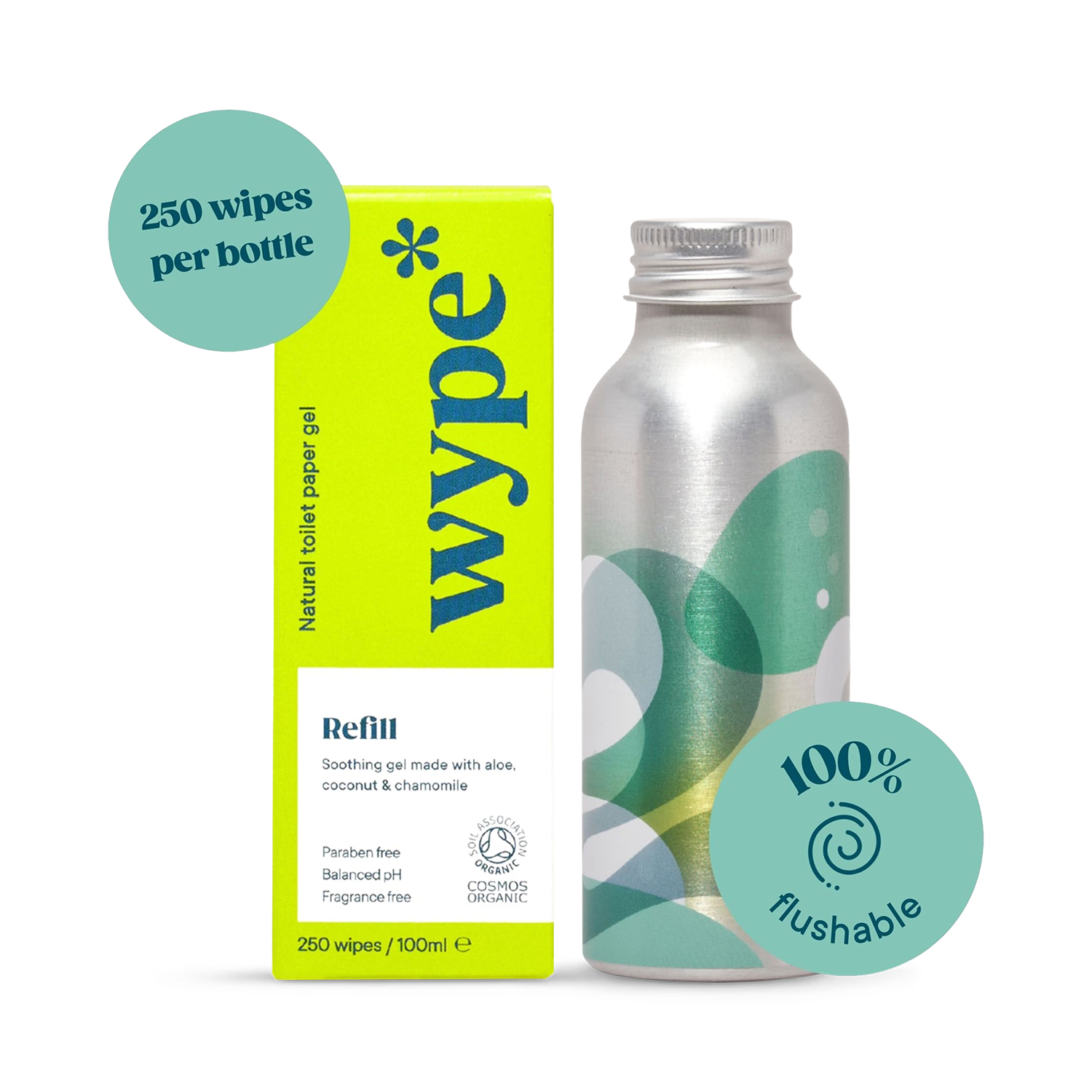 Wype refill gel for toilet paper 100ml, imported from the UK