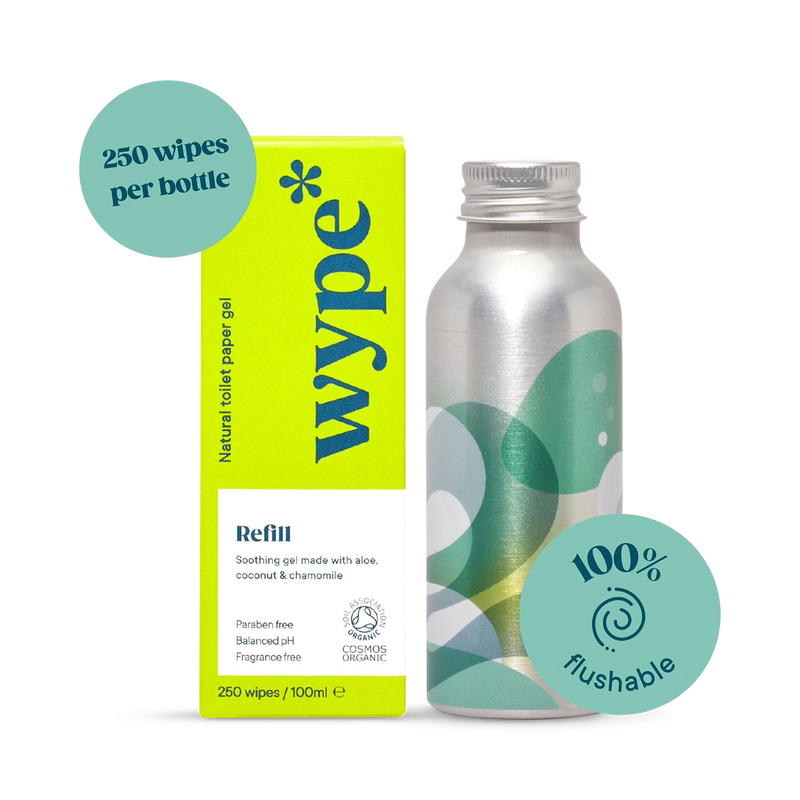 Wype refill gel for toilet paper 100ml, imported from the UK