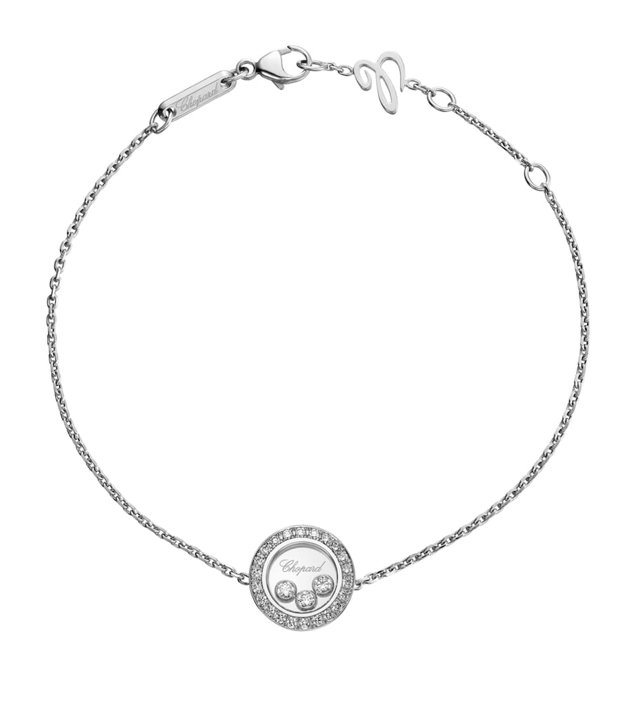 Chopard white gold diamond Happy Diamonds bracelet, UK version
