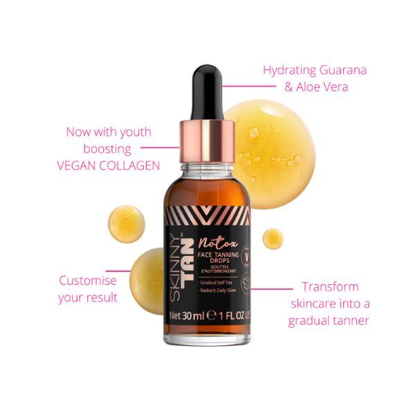 Skinny Tan Notox Face Tanning Drops with Vegan Collagen 30ml GOODS Superdrug   