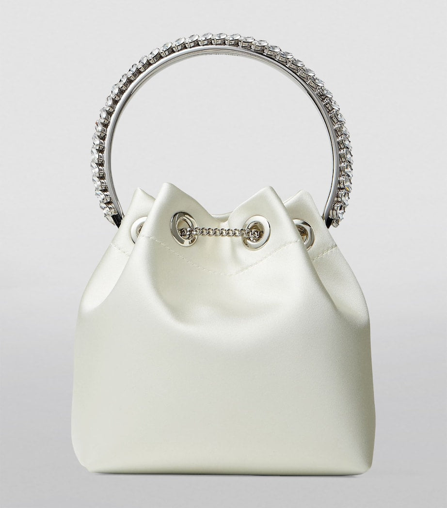Jimmy Choo satin Bon Bon top-handle bag, imported from the UK