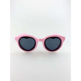 SVNX pink round frame sunglasses with heart lenses, UK version