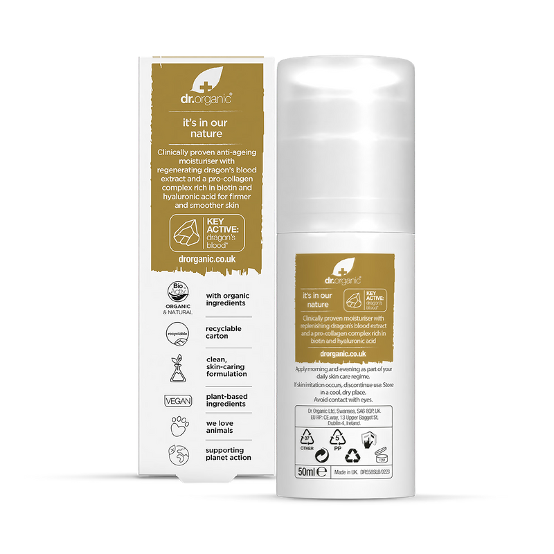 Dr Organic Pro Collagen moisturiser 50ml, imported from the UK