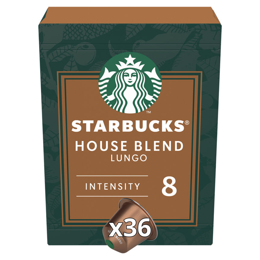 Starbucks House Blend Lungo 36 Aluminium Capsules 206g GOODS ASDA   