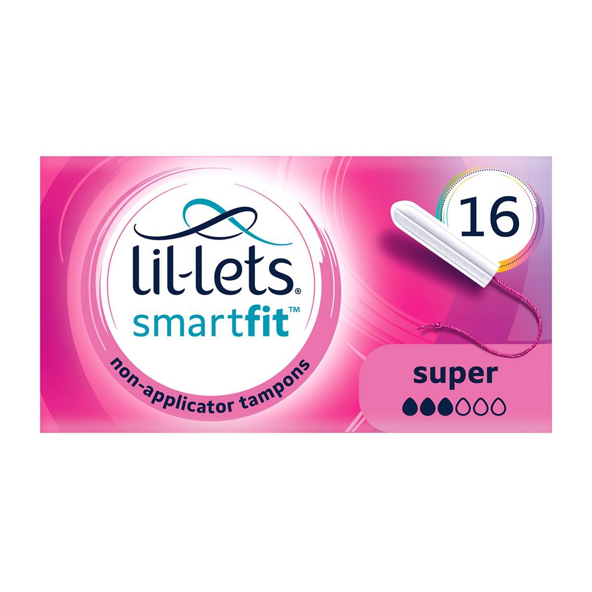 Lil-Lets Non-Applicator Tampons (SmartFit™) – Super – 16 pack GOODS Boots   