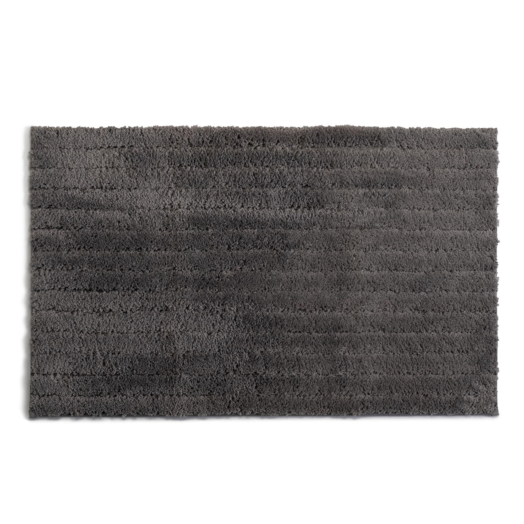 Sainsbury's Home Supersoft Quick Dry Bath Mat Dark Grey GOODS Sainsburys   