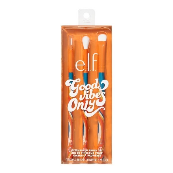 E.L.F. Good Vibes Only Eyeshadow Brush Set 3Pcs GOODS Superdrug   