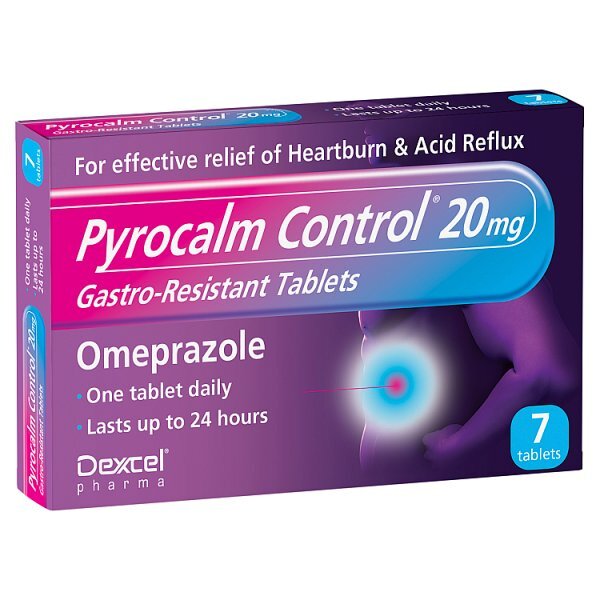 Pyrocalm Control Gastro-Resistant Omeprazole 7 Tabs 20mg GOODS Superdrug   