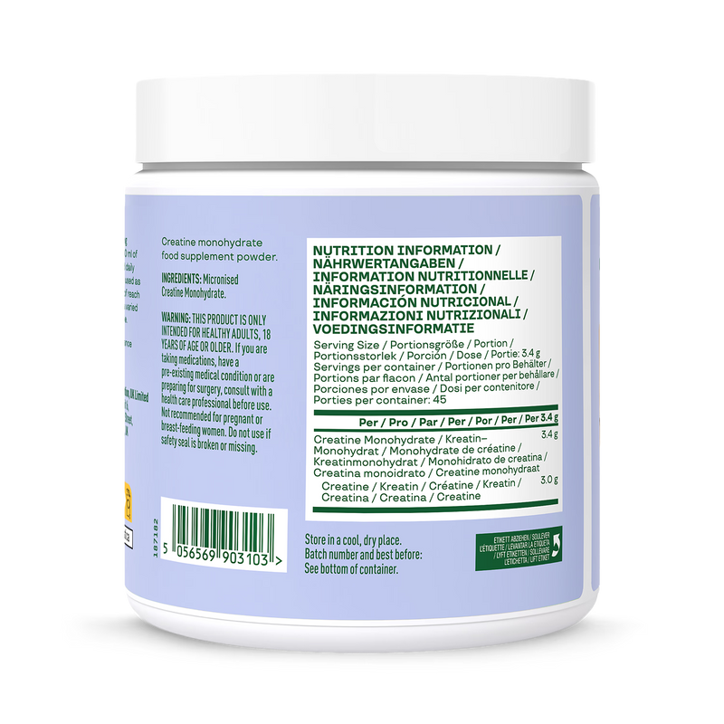 Bloom creatine unflavoured powder 153g (British brand)