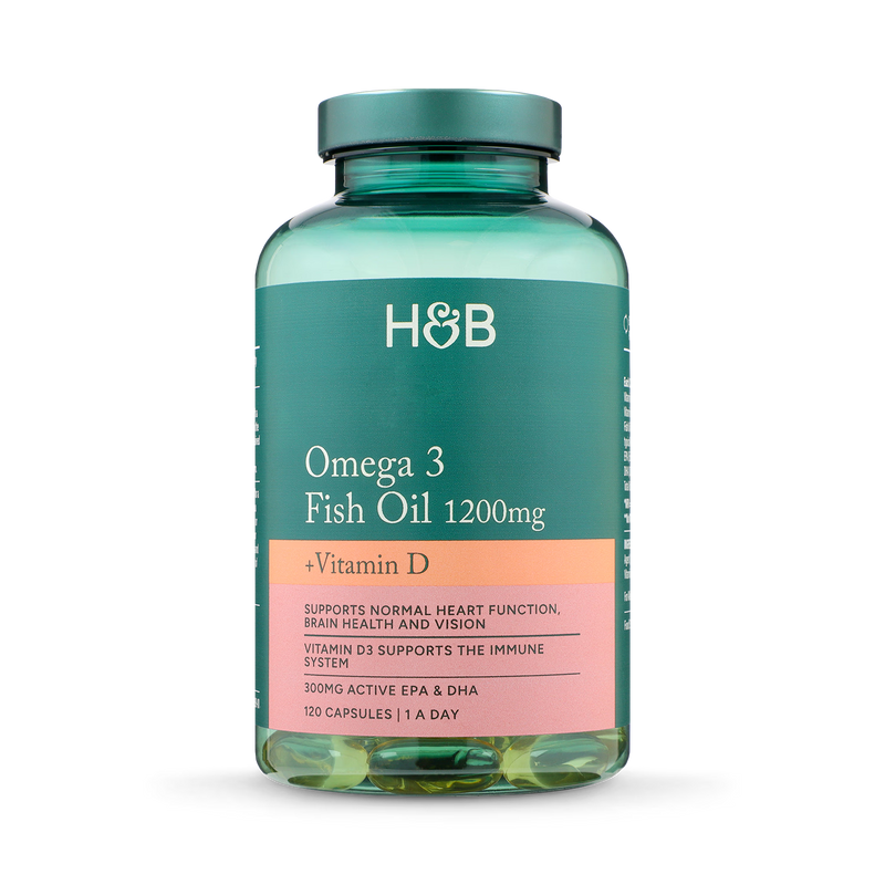 Holland Barrett Omega 3 Fish Oil + D3 120 Capsules, UK version