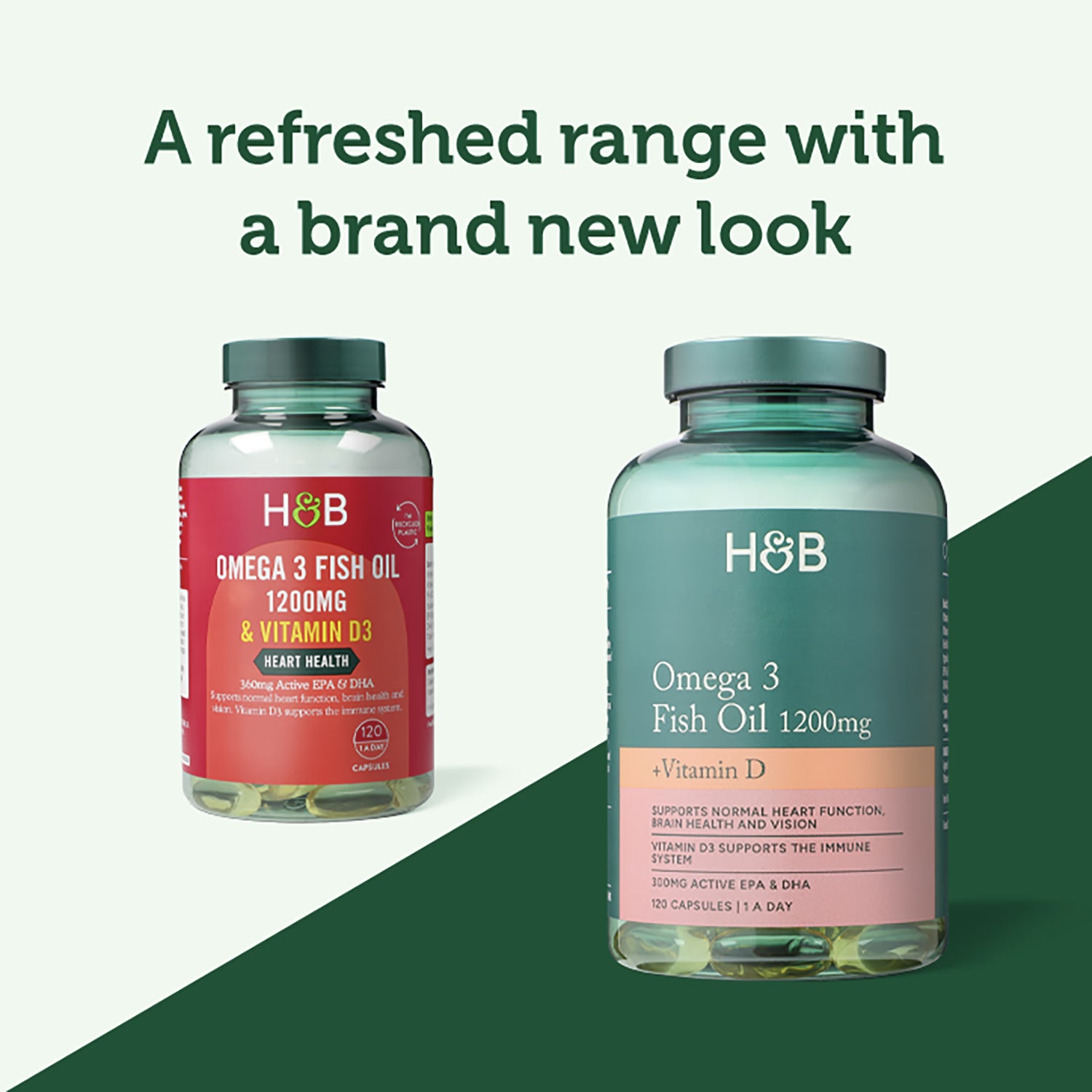 Holland Barrett Omega 3 Fish Oil + D3 120 Capsules, UK version