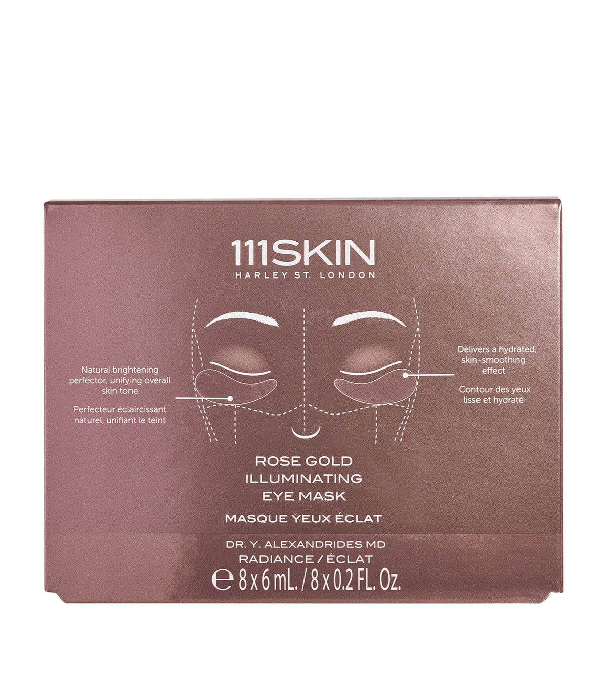 111Skin rose gold illuminating eye mask 8 x 6ml (British brand)