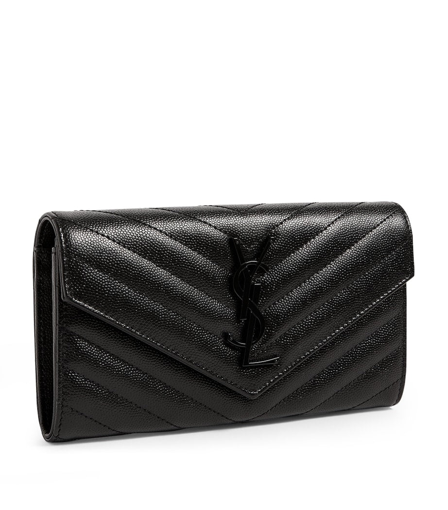 Saint Laurent Envelope matelassé leather wallet, UK version