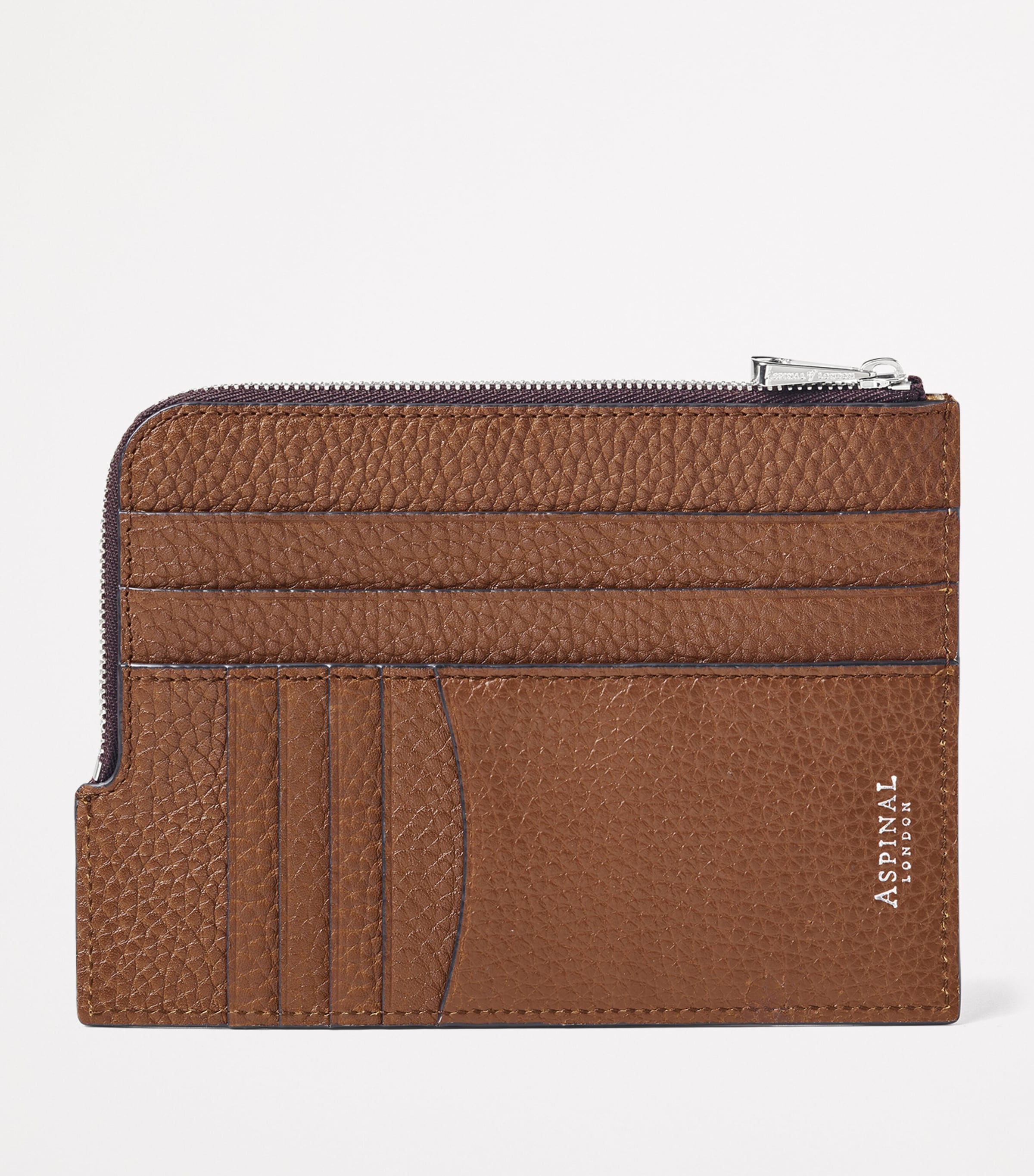 Aspinal of London leather zipped travel wallet - British product