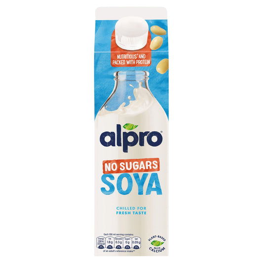 Alpro Soya Milk  No Sugars Chilled Dairy Alternative 1L GOODS Sainsburys   