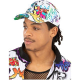 Smiffys 90s graffiti peaked cap costume hat, UK version
