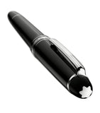 Montblanc platinum-coated rollerball pen with black resin and emblem, imported from the UK
