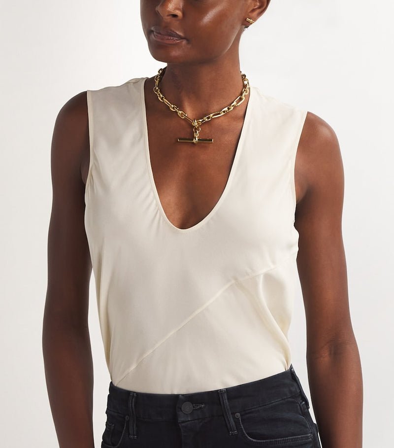 Tilly Sveaas T-bar watch chain necklace, imported from the UK