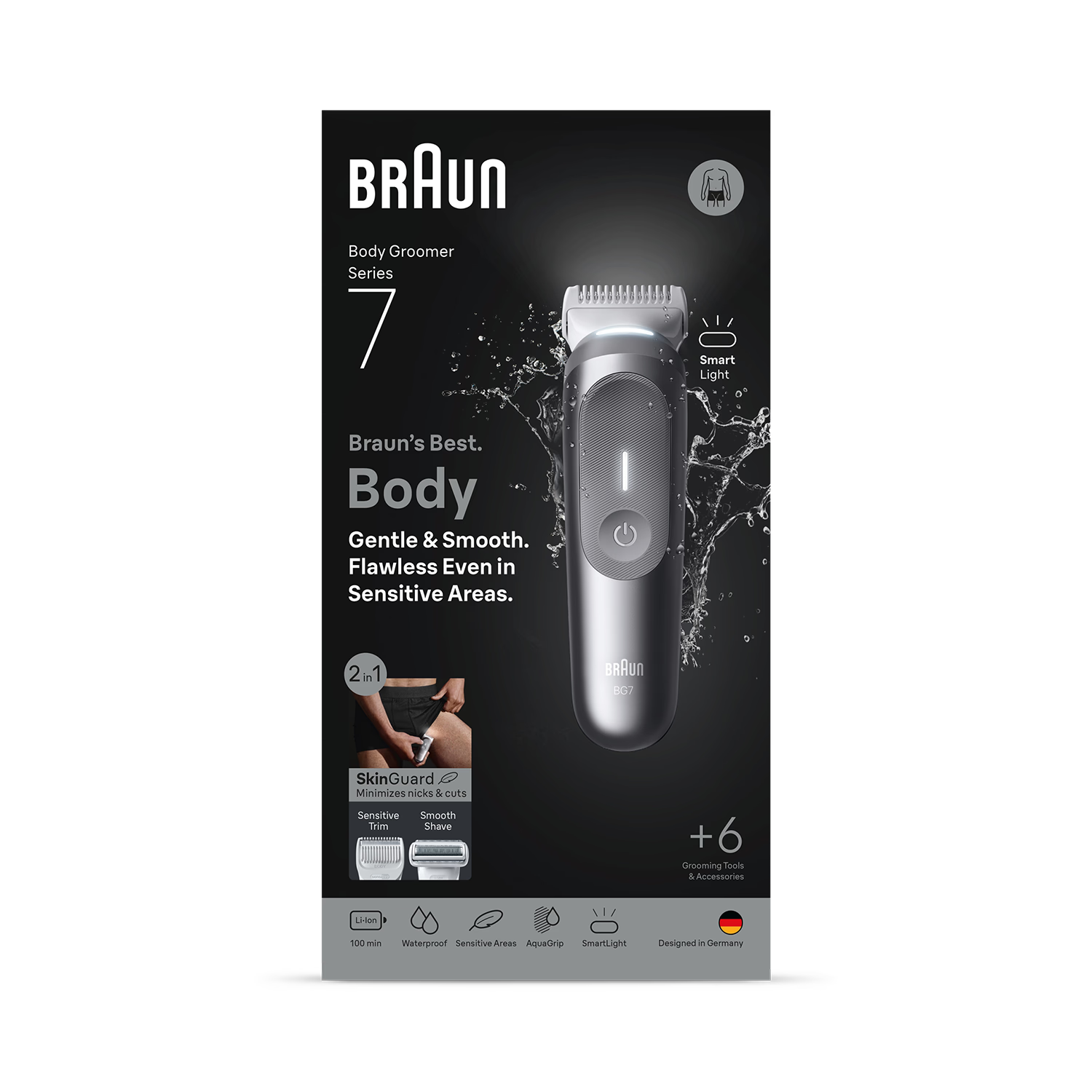 Braun Body Groomer Series 7 BG7550 waterproof trimmer, UK version
