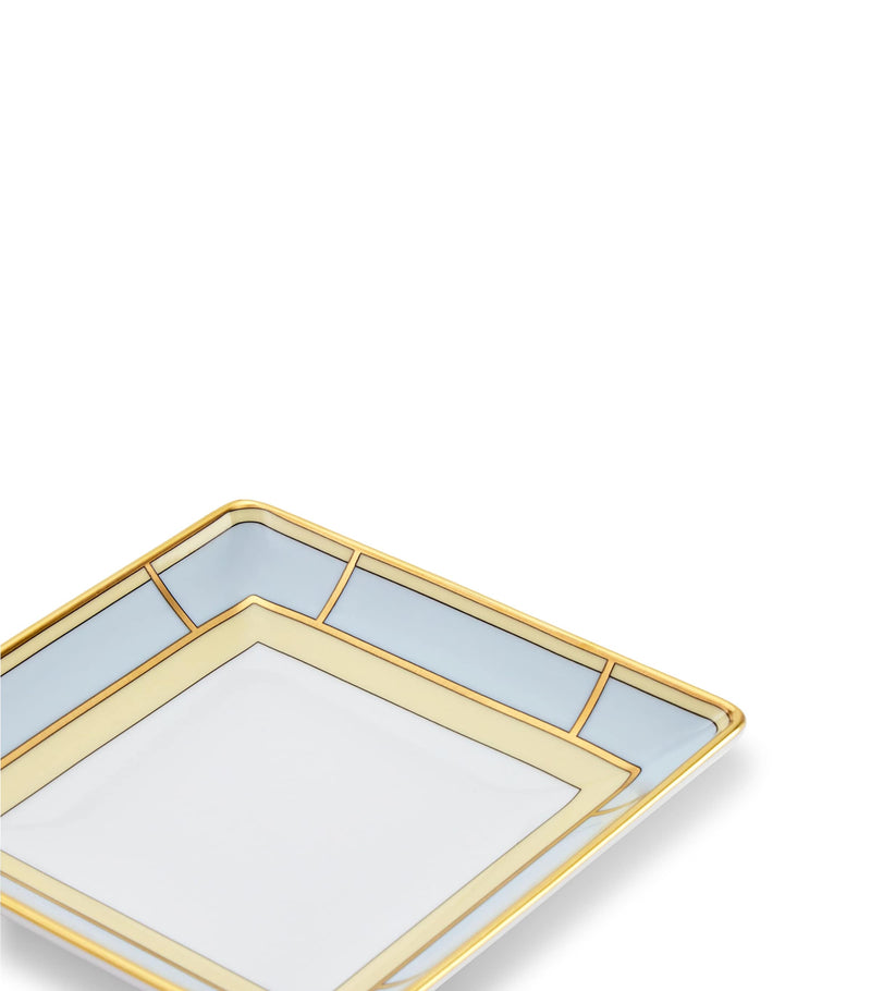 GINORI 1735 porcelain Colonna Diva square change tray 13.5cm, UK version