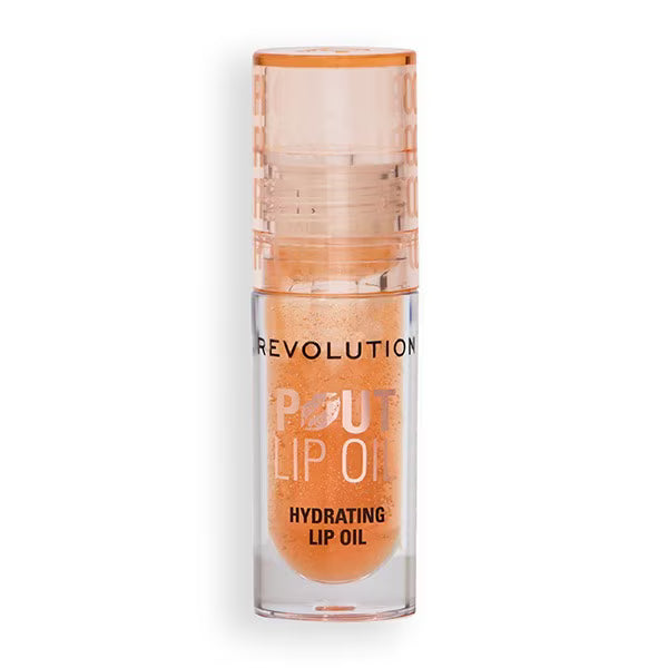 Revolution Pout Lip Oil Honey Shimmer, imported from the UK