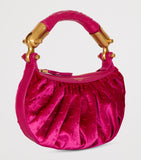 Balmain mini top-handle bag Ebene half-moon, imported from the UK